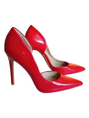 MIX NO. 6 Aradowia Pumps Red Glossy Patent Leather High Heel Stiletto Sz 7M
